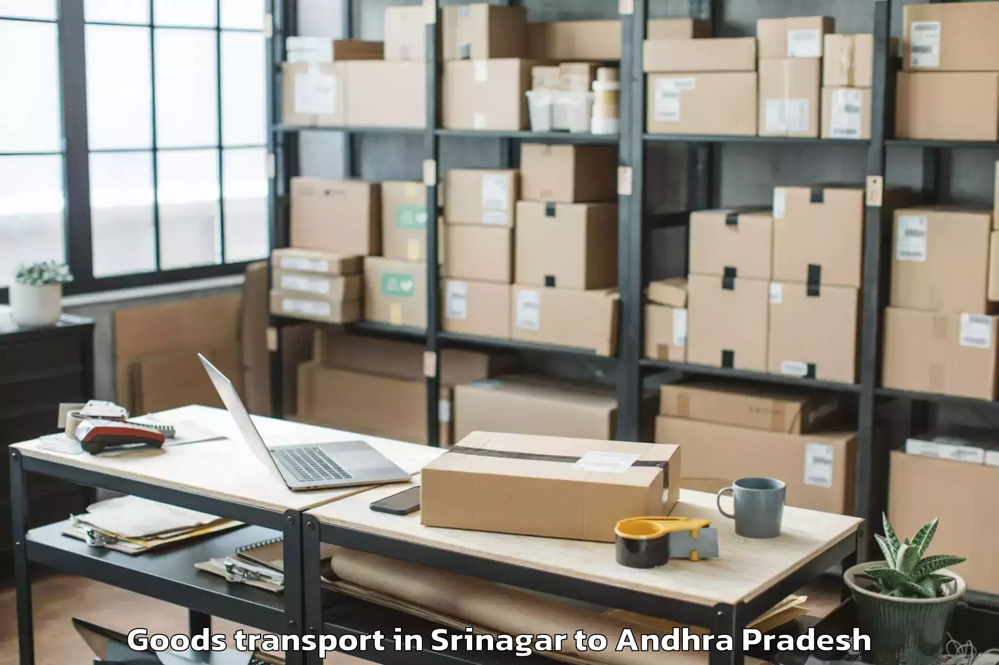 Book Srinagar to Santhanuthalapadu Goods Transport